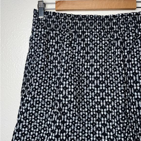 J. Crew Black Mini Skirt Gingham Pattern Pull on women’s size 4 | Sidewalk skirt - Picture 12 of 14
